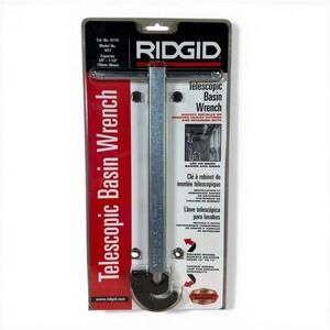 RIDGID 1017 Telescopic Basin Wrench 10mm-30mm Capacity for Faucet Fittings